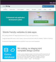 clearString - codeless web application development platform